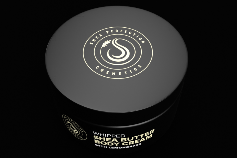 Shea Butter Body Cream with Lemongrass birds eye view