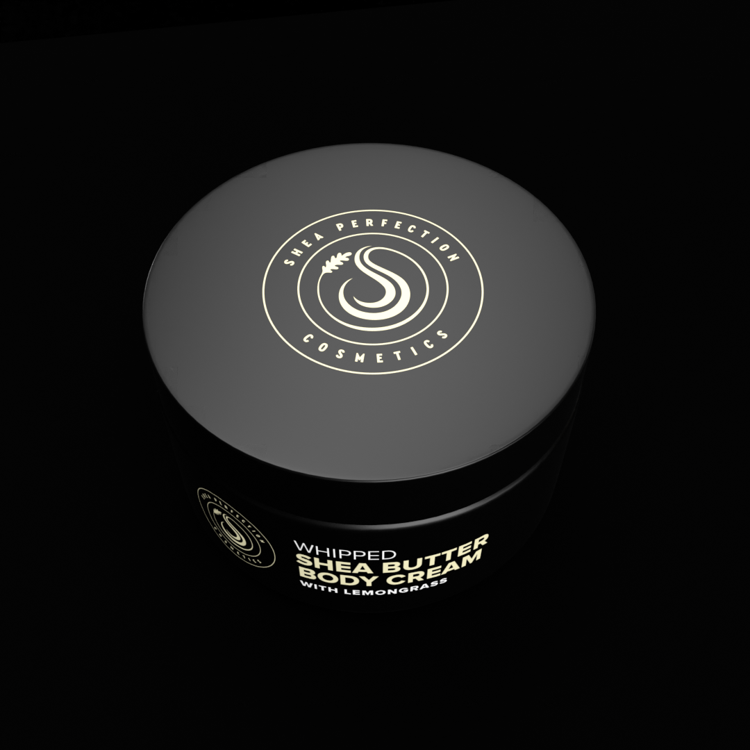 Shea Butter Body Cream with Lemongrass birds eye view